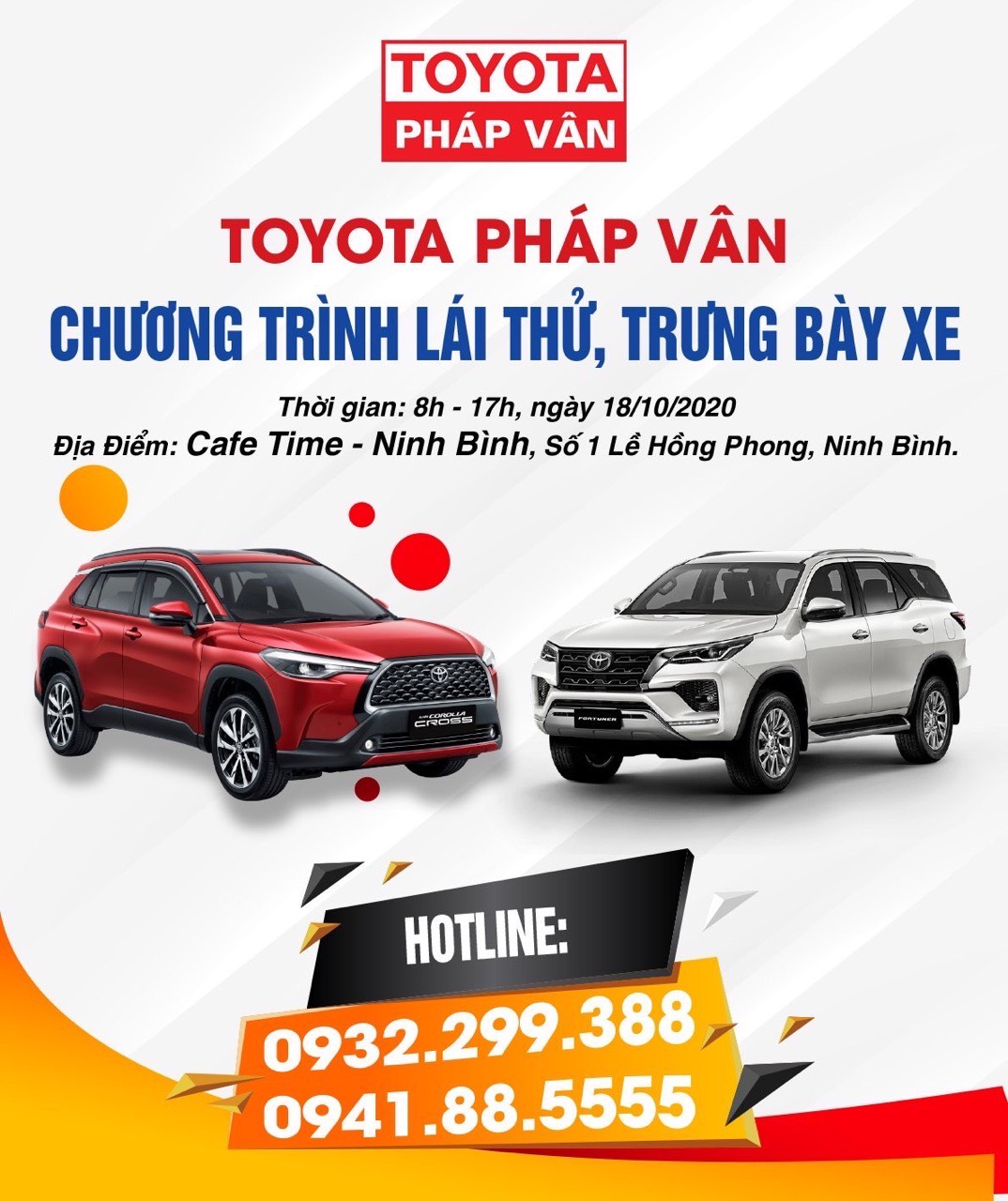 LÁI THỬ VÀ TRUNG BÀY XE TẠI THÀNH PHỐ NINH BÌNH